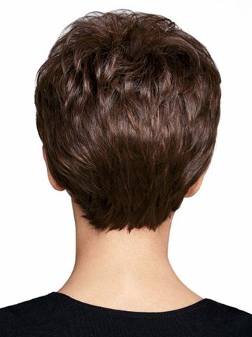 Natural Highlights Short Dark Brown Wig Afro Hair Puffy Straight