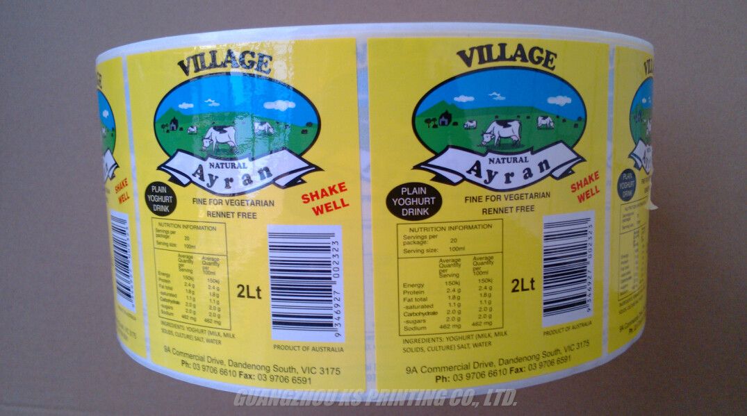 High gloss paper adhesive labels 