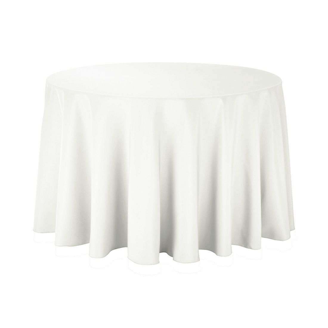 /Pack 60 Inch Round Wedding Table Cloth 100 Polyester Seamless White