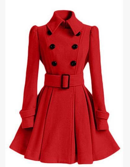 red trench coat dress