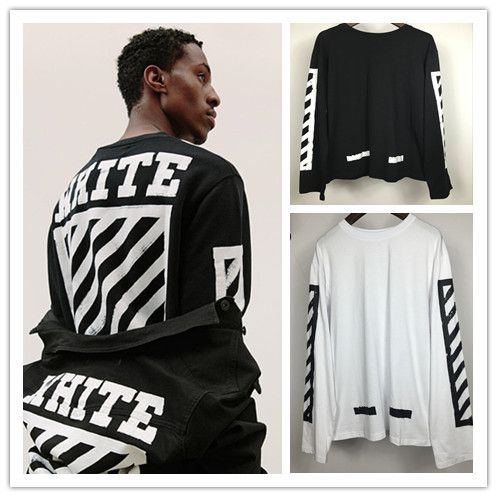 White T Shirt Men 2016 Autumn High Quality Virgil Abloh Pyrex Vision S/S Coat Religion Long Sleeve Striped Tshirts Men Hip Hop Tee From Fashionstylehome, $25.37 | DHgate.Com