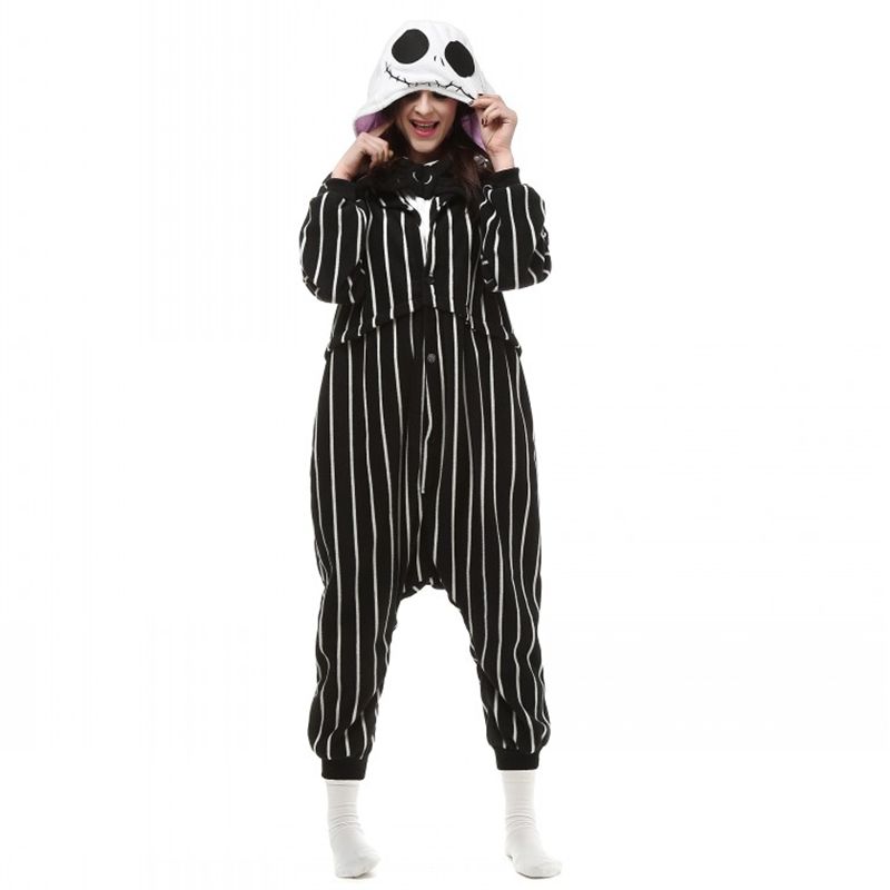 Cosplay Anime The Nightmare Before Christmas Jack Skellington Skeleton Costume Onesie Party Christmas Pajamas Size S XL Jumpsuit Free From Queen_mai, $16.4 | DHgate.Com