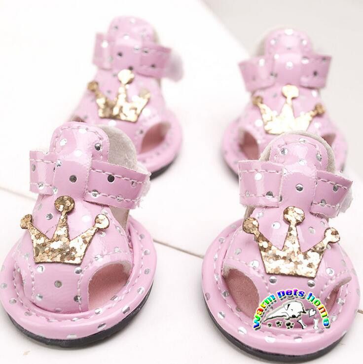 pink dog shoes