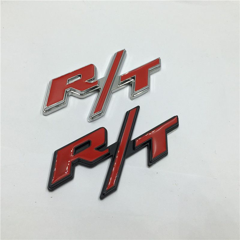 R//T RT Car Body Trunk Sticker Fender Emblem Decal Diy Red//Black