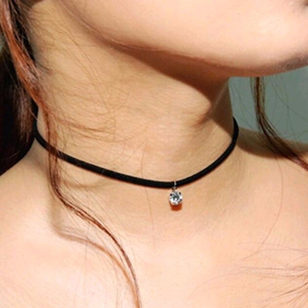 simple black choker necklace