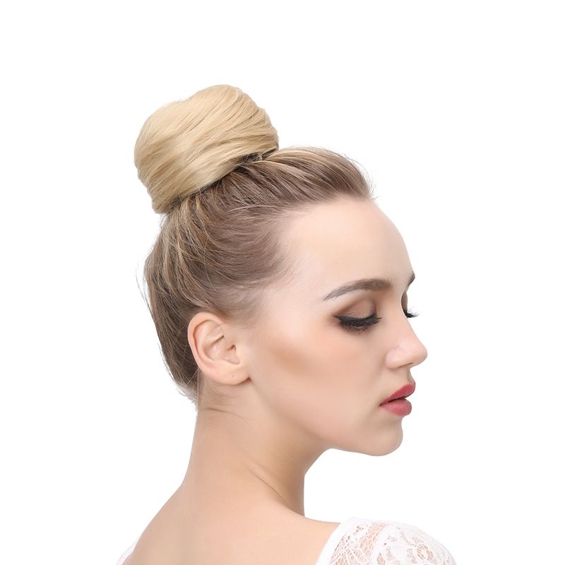 Synthetic Hair Chignon Resist High Temperature Ring Donut Buns Up