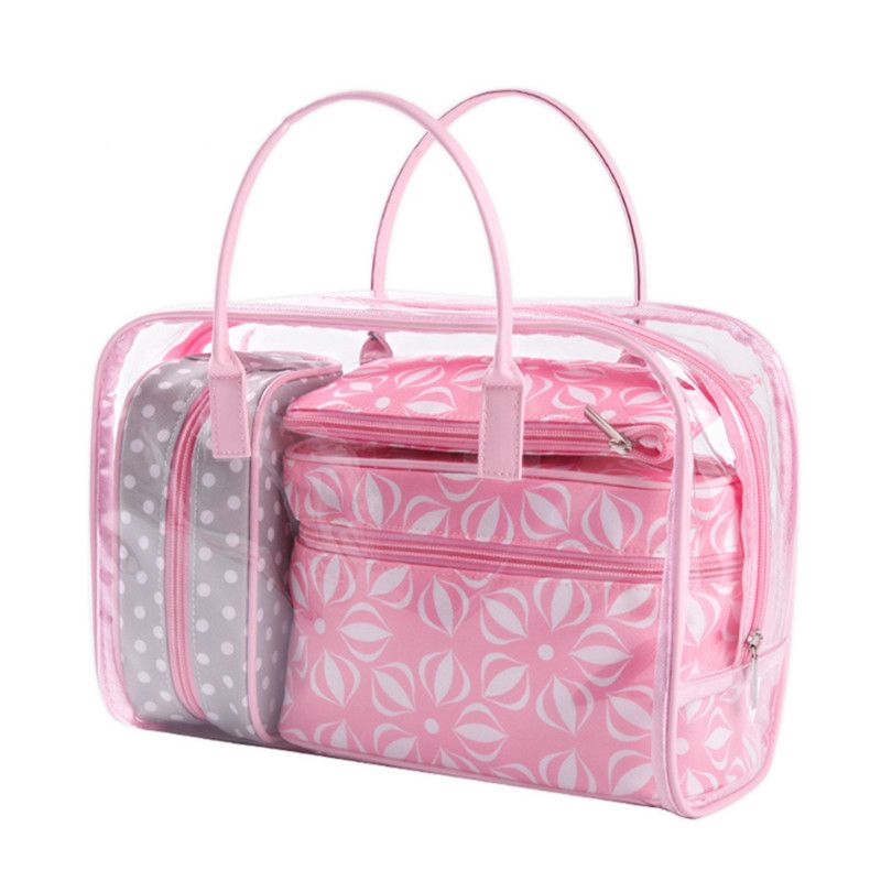 pink cosmetic bag