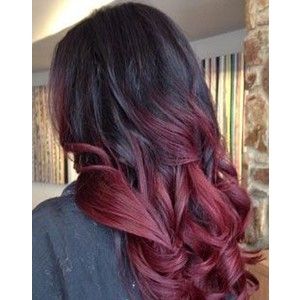 Fashion One Piece Omber Dip Dye Color Black To Burgundy Burgundy