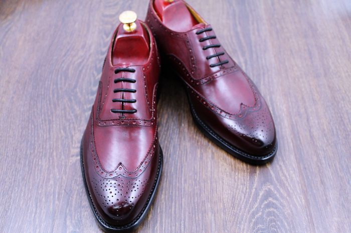 mens burgundy wingtip dress shoes