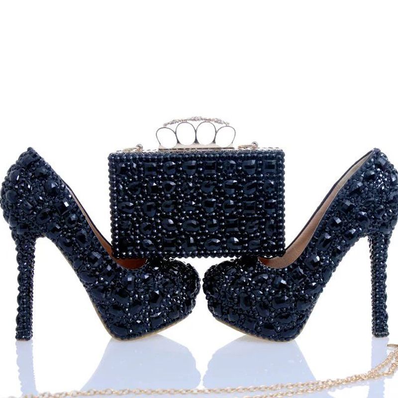 black crystal pumps