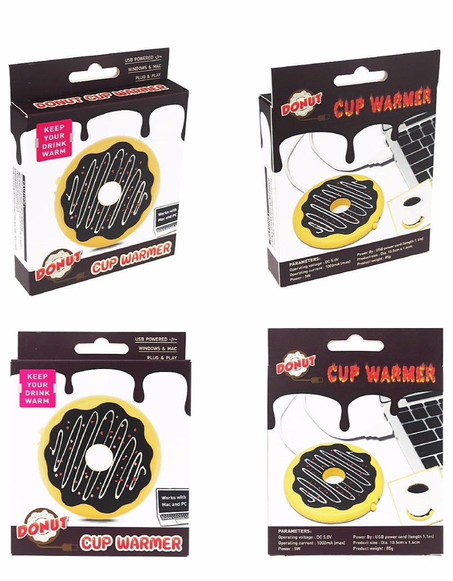 Newest Creative Giant Donut USB Cup Warmer,Cute Hot Cookie Mug Warmer
