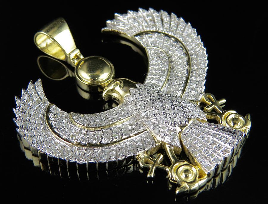 Whole 14k White Gold Round Diamond Bezel Set Solitaire Pendant Cable Chain Necklace10k Yellow Egyptian Eagle God Iced Out Genuine Pen - White Gold Egyptian Pendants Whole 14k White Gold Round Diamond Bezel Set Solitaire Pendant Cable Chain Necklace10k Yellow Egyptian Eagle God Iced Out Genuine Pen - White Gold Egyptian Pendants