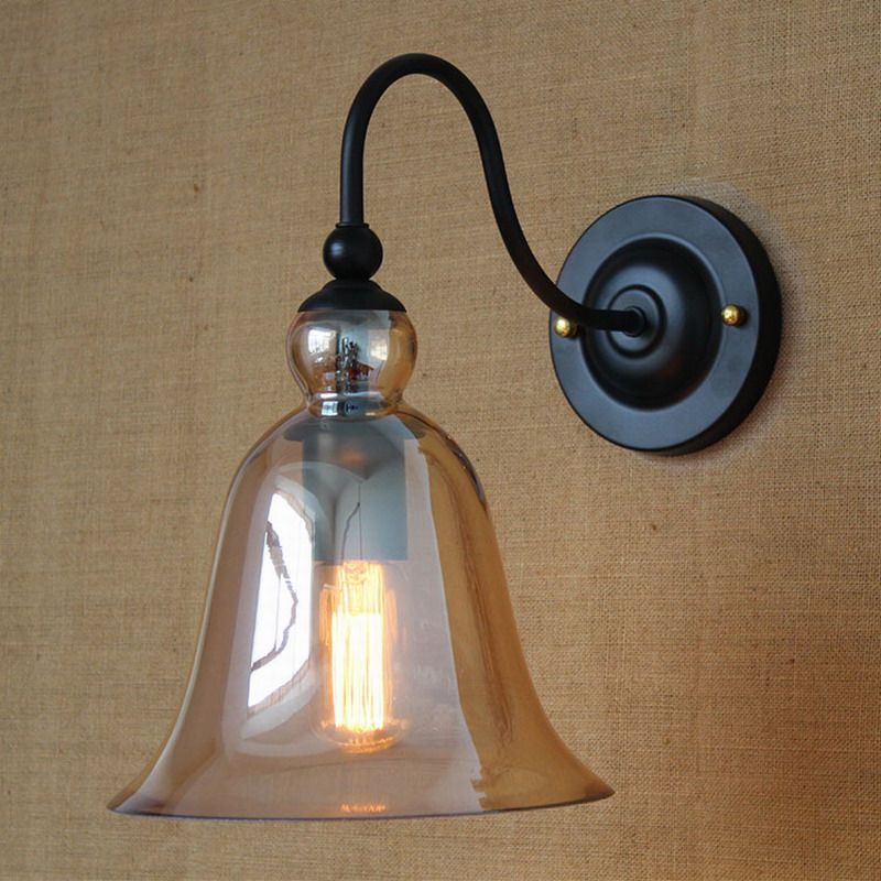 2020 Vintage Wall Light Lighting Maching Amber Glass Wall Lamp For