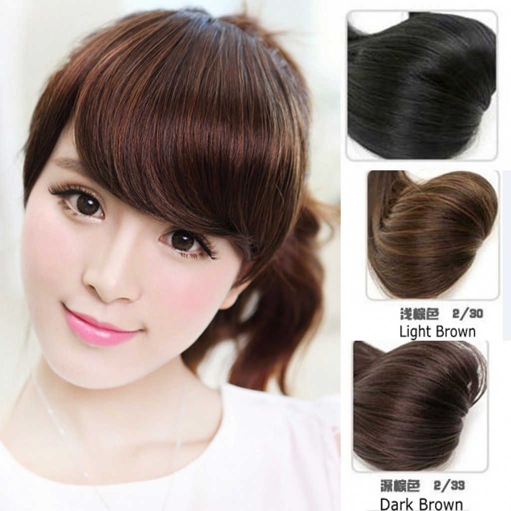 Sara 10 15cm Side Bang Similar Human Hair Clip In Bang Fringe