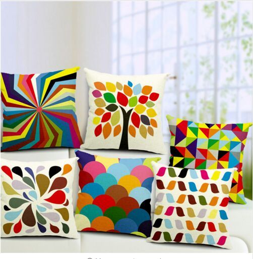 compre 45x45cm cojines decorativos modernos caso funda geometrica de algodon housse coussin funda de almohada en stock amortiguador decoracion para el