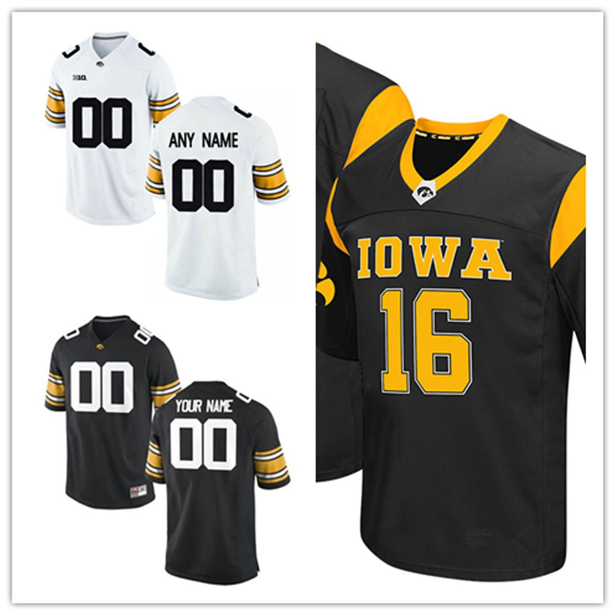 2020 Mens Custom Iowa Hawkeyes College Football Jerseys Stitched NCAA Iowa Hawkeyes Personal
