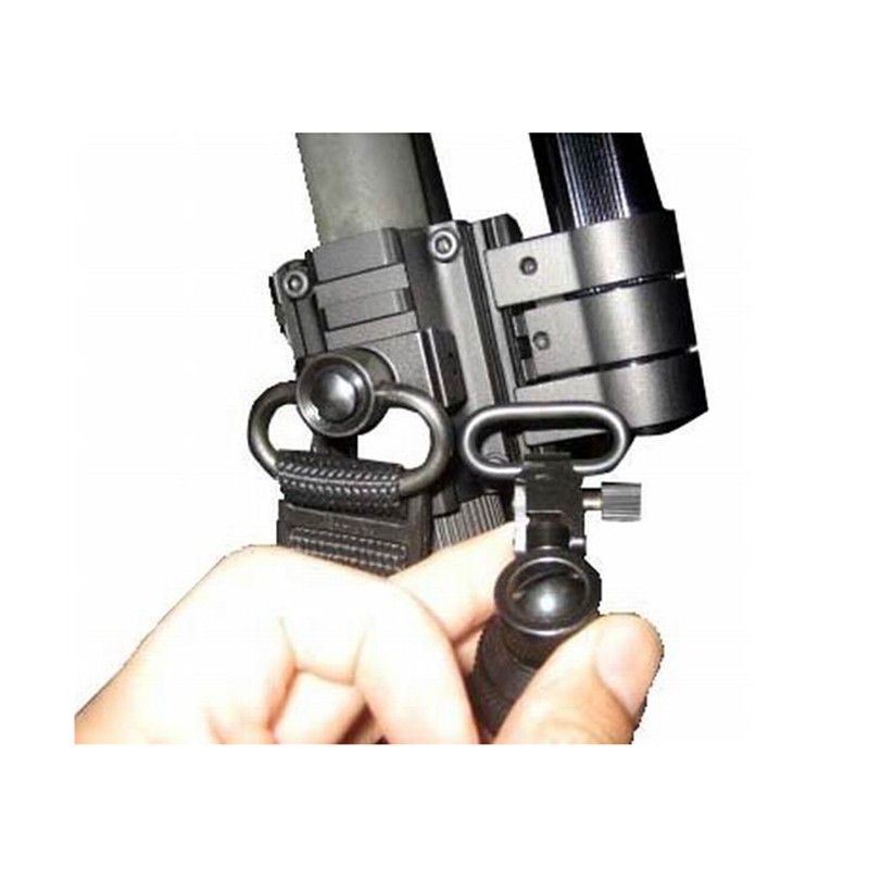 QD Push Button Sling Swivel Adapter Set Base Scope Mount 20mm Connecting Sling 