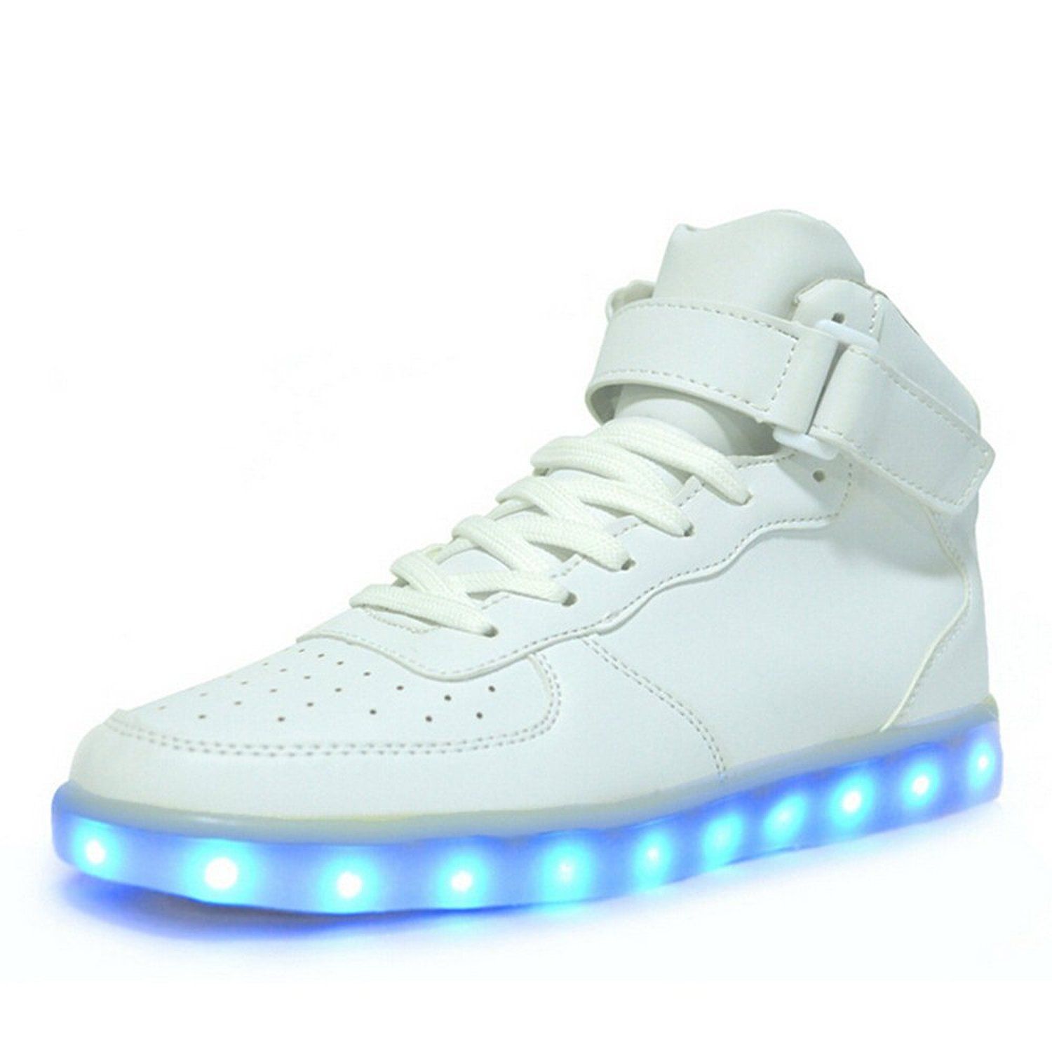 white high top light up shoes