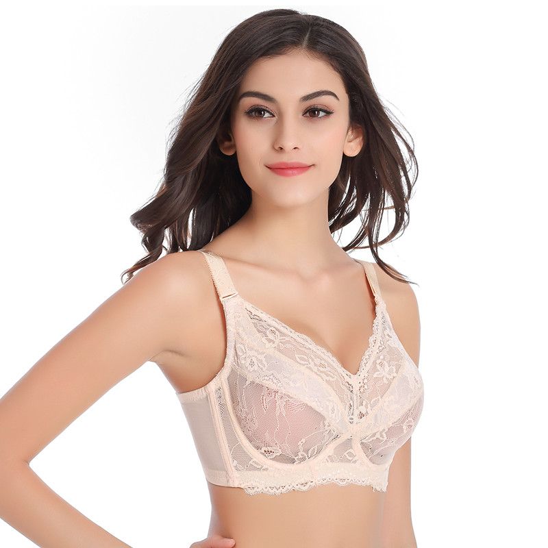 Wholesale Bras At Get Wholesale CYHWR Women&#39;S Full Coverage Jacquard Non Padded Lace Sheer Underwire Plus Size Bra 34 48 B C D E F G H From Erzhang Online Store | DHgate.Com