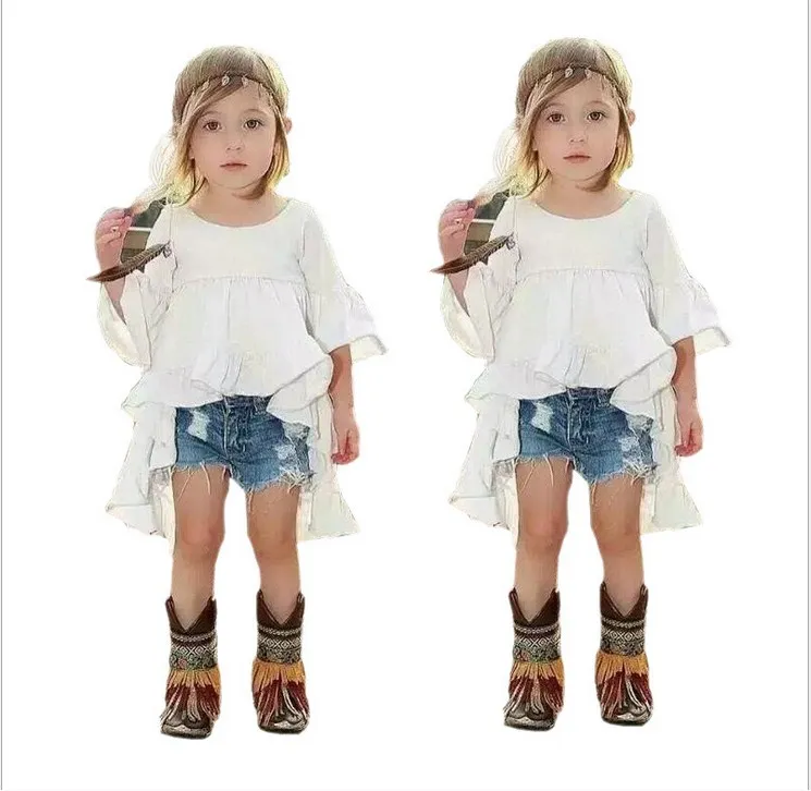 tv station Naschrift Verwant Mode Meisjes Kleding Sets 2016 Meisje Witte Smoking Jurk + Cowboy Shorts 2  Stks Kinderen Outfits Baby Meisje Kleding Kind Pak 2 7t / Van 7,45 € |  DHgate