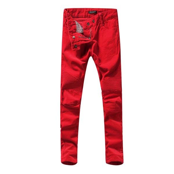 red balmain jeans