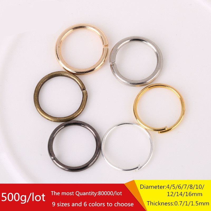 10 pieces gold 8 mm Hollow circles