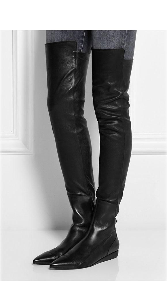 stretch flat boots