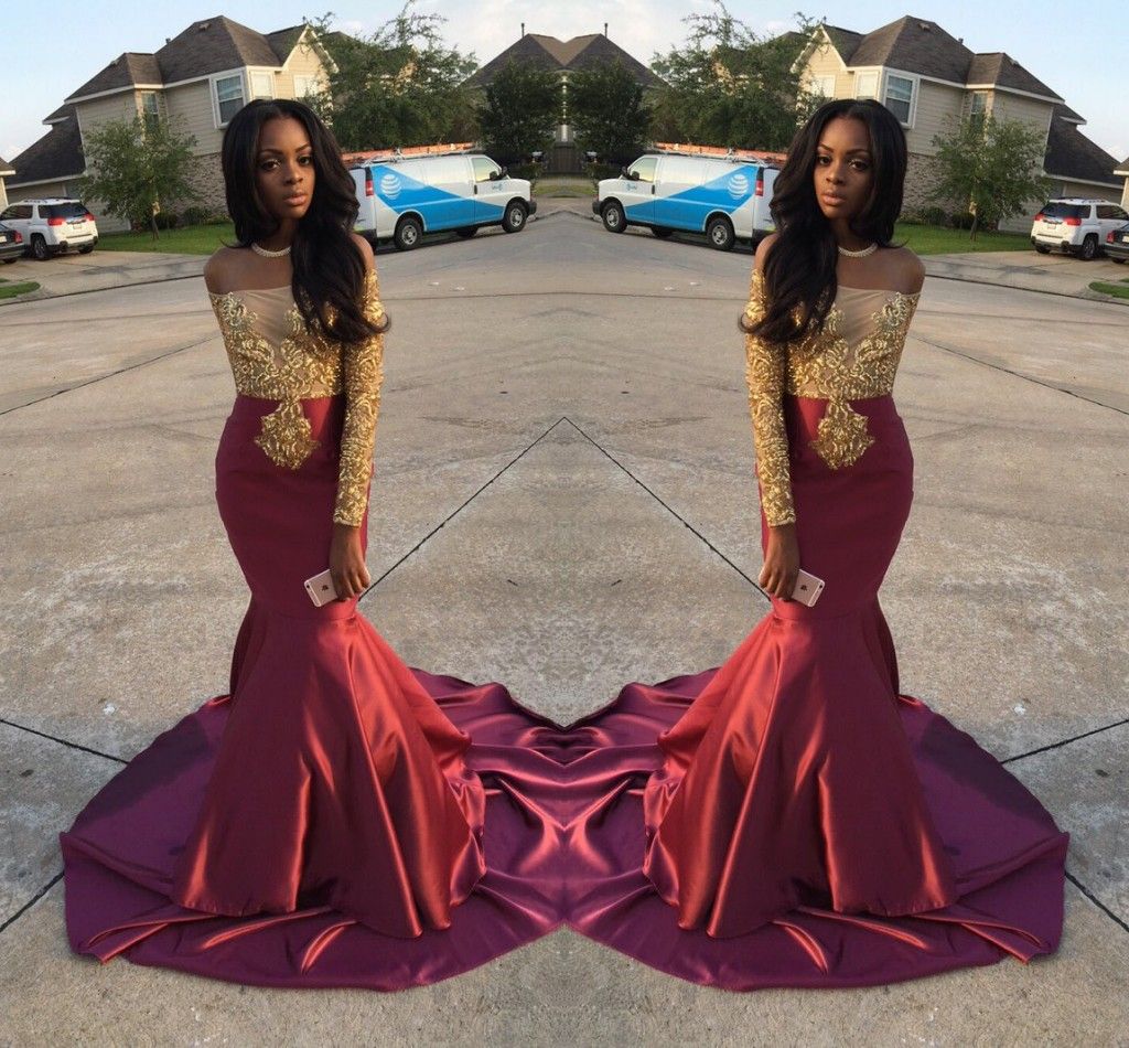 Burgundy and gold prom deals