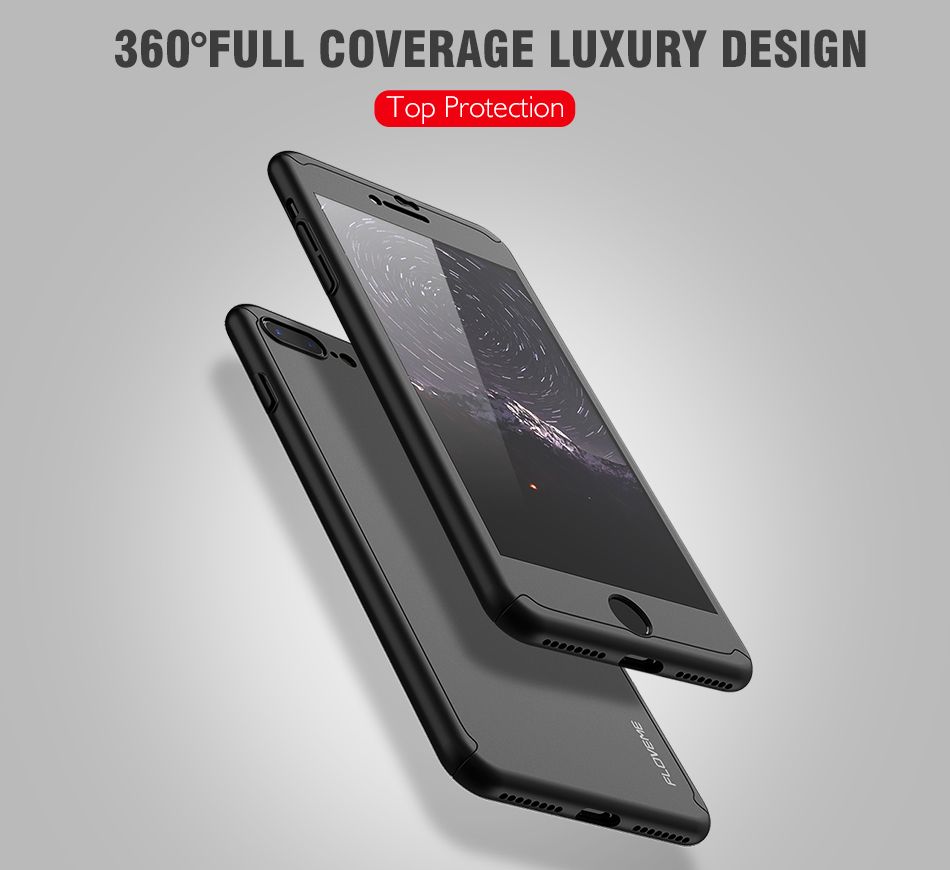 Case Glass Protector Cover Phone Degree 7 360 Tempered Body Full Housing Screen Film ... IPhone 6S 360° For  With 8 Case Protective Reiko Cell 6 Plus