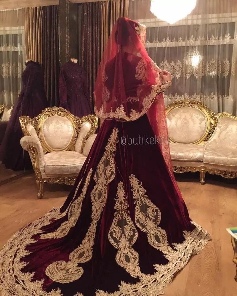 maroon wedding veil