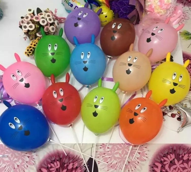 2016 new mickey shape rabbit latex balloons animal balloons with