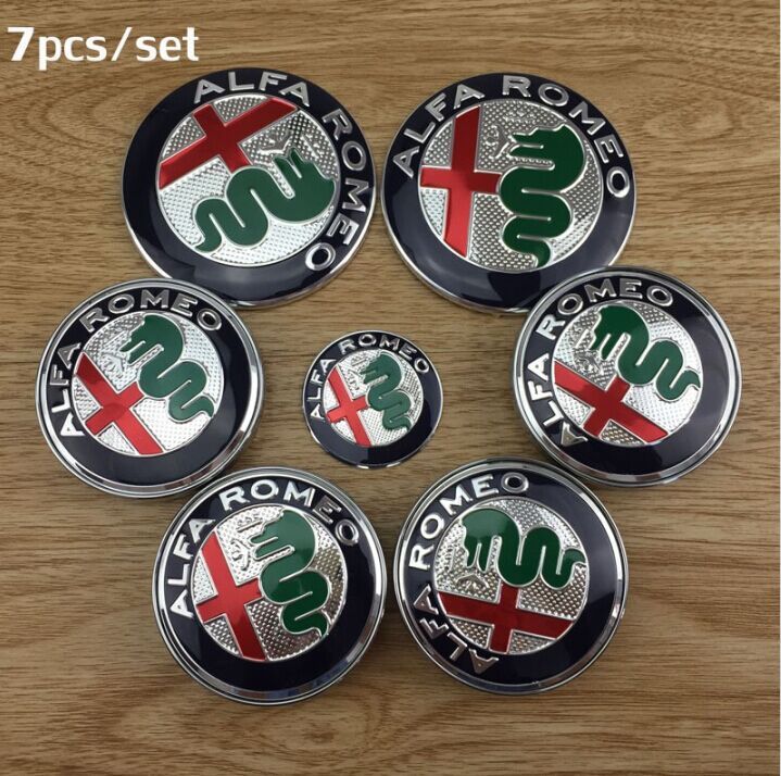 Adesivi Logo Alfa Romeo Nero 3D 21 Mm - Linea Originale - Foto 11