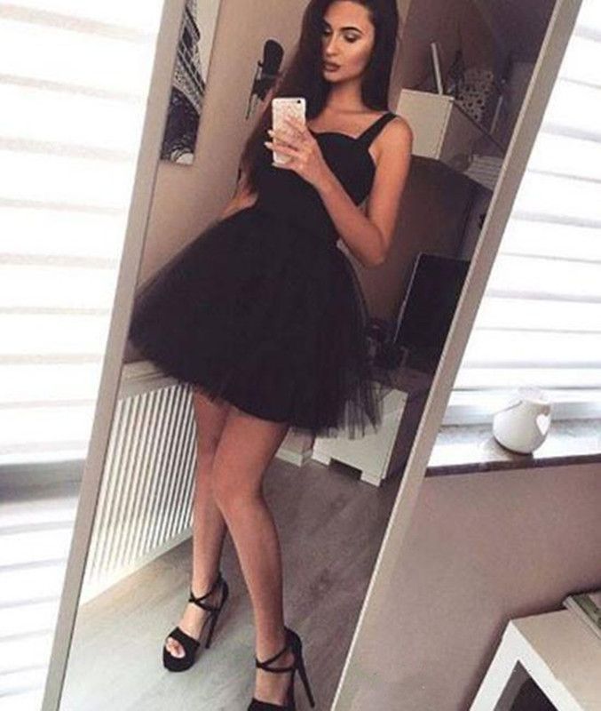 black mini homecoming dresses