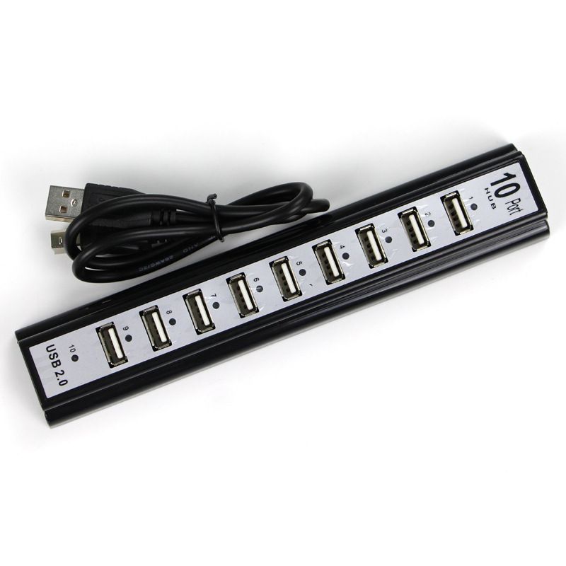 Power Adapter for PC Laptop Computer 10 Port Hi-Speed USB 2.0 Hub Power Adapter for PC Laptop Computer 10 Port Hi-Speed USB 2.0 Hub