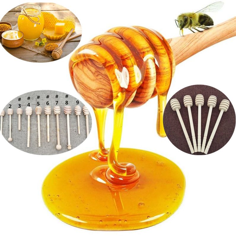 High Quality Wooden Honey Stick Dippers Honey Stir Honey Rod Dipper
