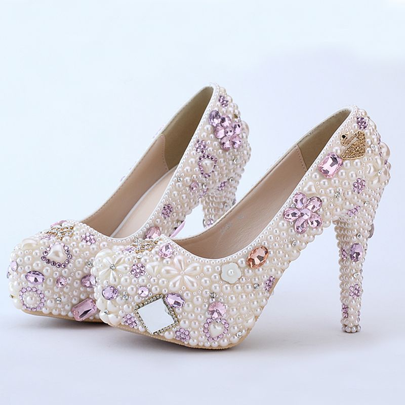 light pink prom shoes