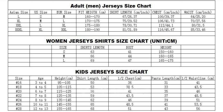 Basketball Jersey Size Chart By Height