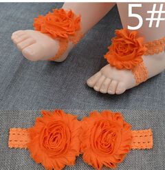 baby barefoot sandals and headband