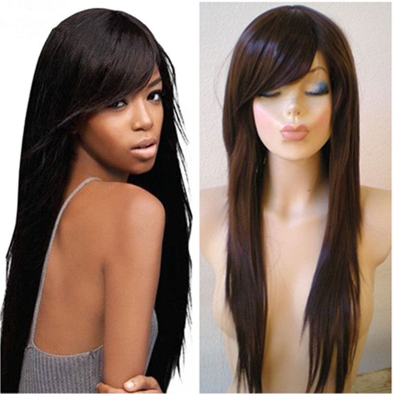 Peruvian Full Lace Wig With Baby Hair Unprocessed Silky Straight