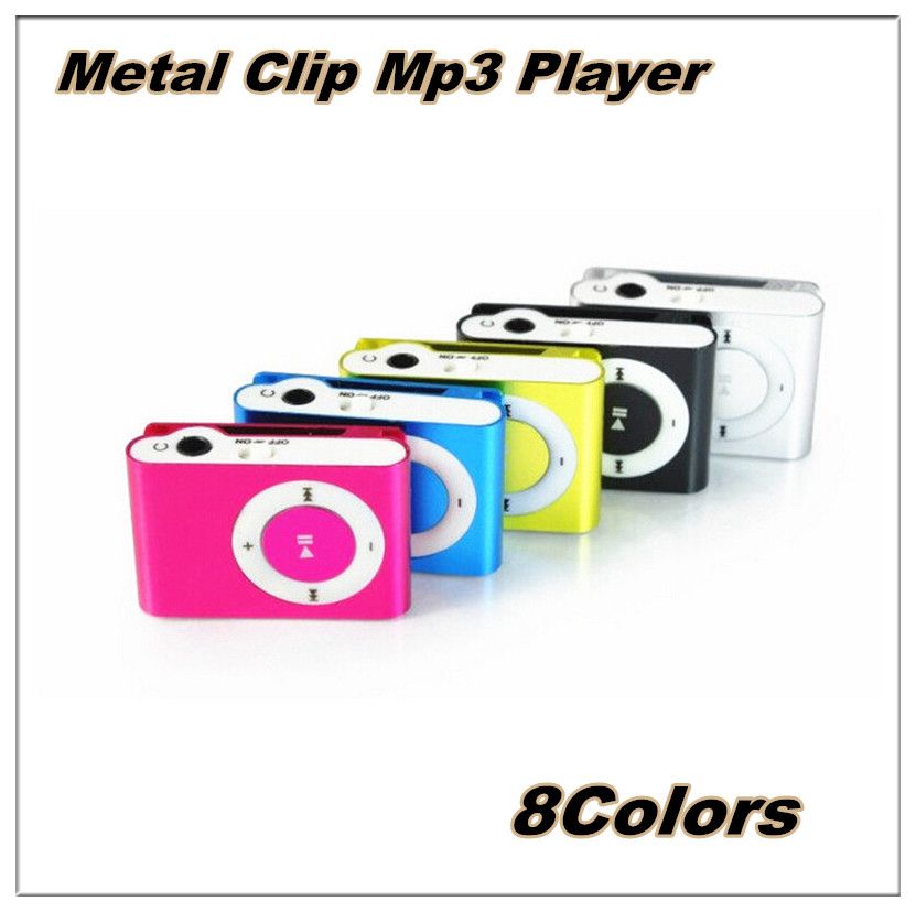 Mp3 Player Metal Clip Mp3 Player No Screen Small Clip MP3 Without Usb Cables TF Card Headset