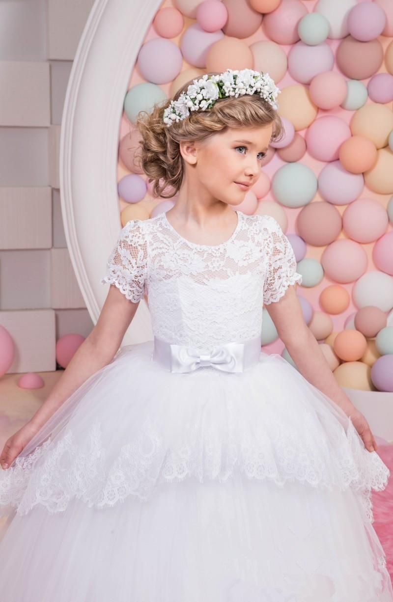 Flower Girl Pageant Wedding Party Dress Flowergirl Birthday Petal Size 1-12 yrs