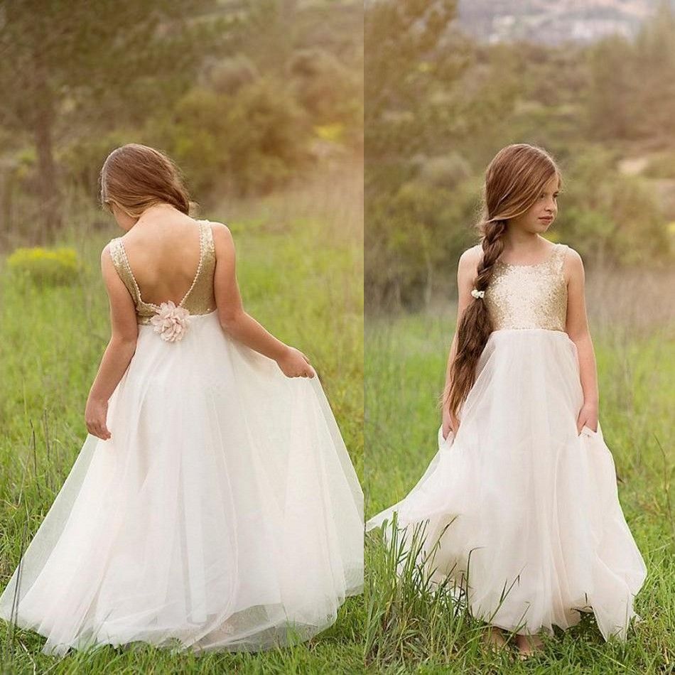 open back flower girl dress