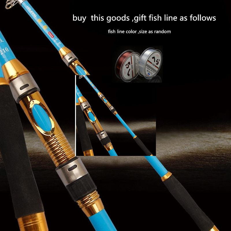 New Fall Foldable Blue Sea Rod 2.1 3.6 Meters Cast Fishing Rods Carbon