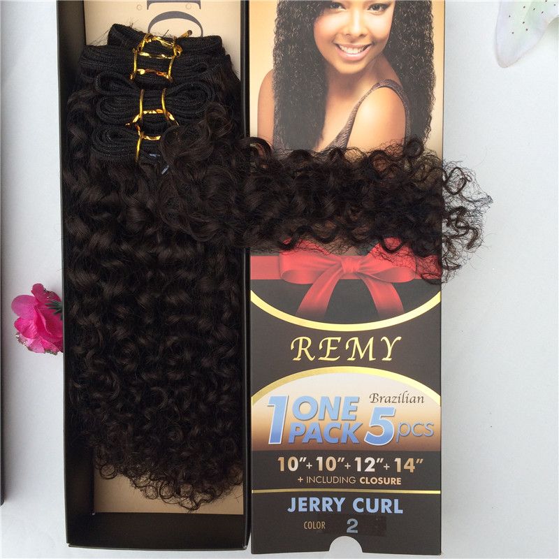 Evertress Chocolate Jerry Curl 1pack 178g10 10 12 14 Closure100