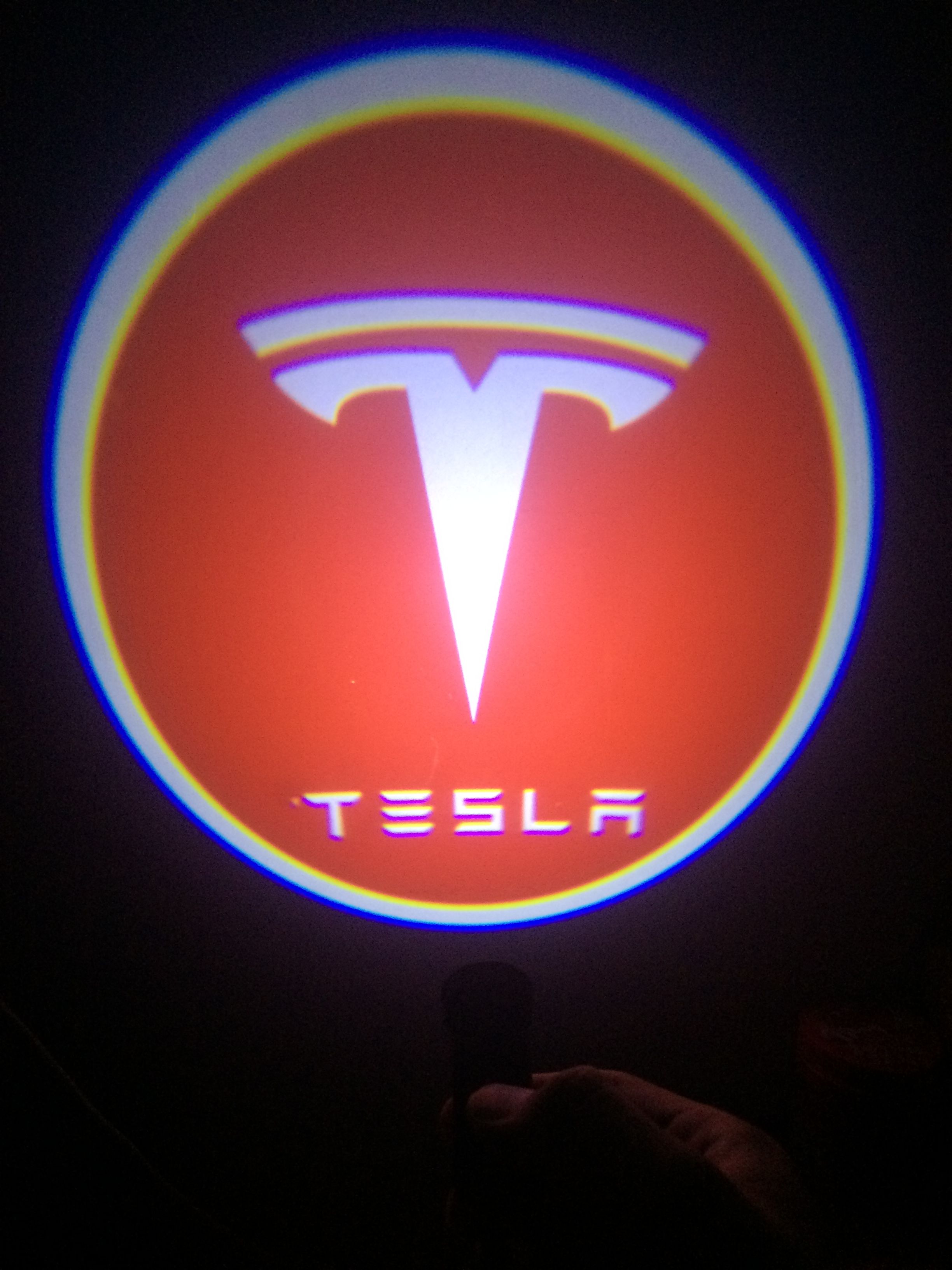 2019 Tesla Symbol Of Cree 3w Led Wired Car Door Step Logo