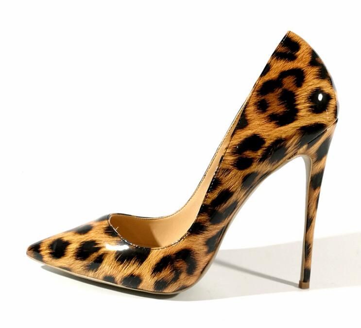 leopard patent heels