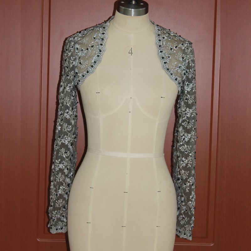 silver wedding bolero