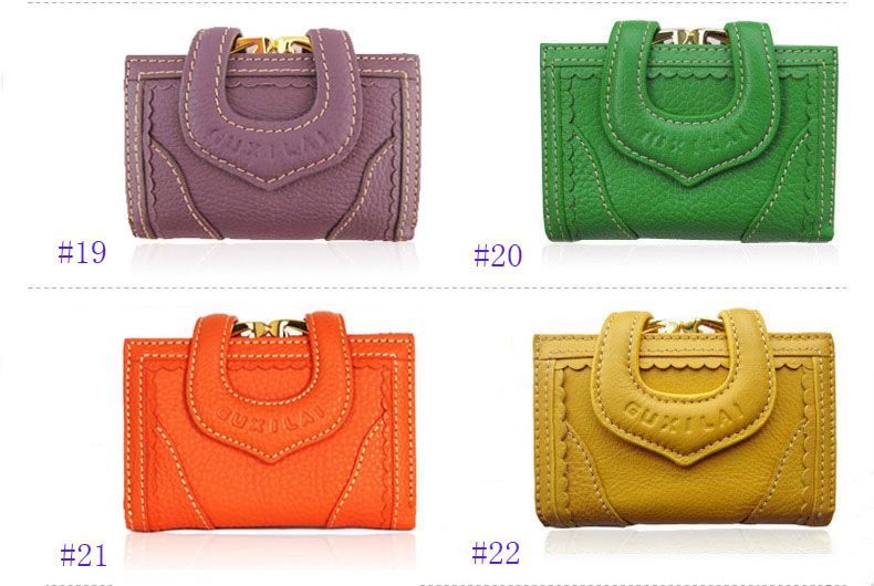 Nuevo diseñador de las mujeres corto billetera de cuero titular de la bolsa de tres pliegues negro amarillo rojo verde azul cerrojo bolsa