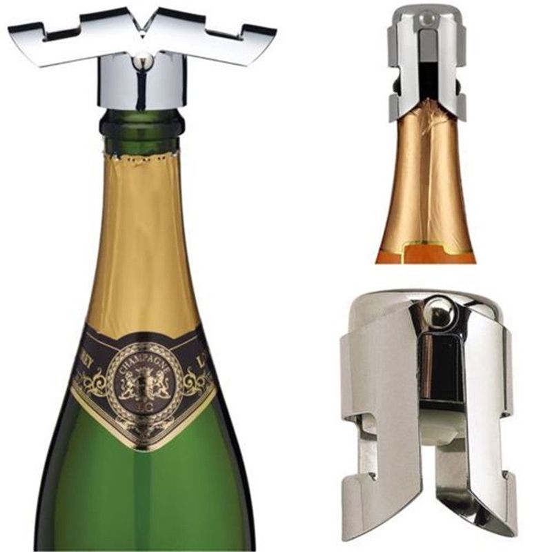 Stainless Steel Champagne Stopper Sparkling Wine Bottle Plug Cork