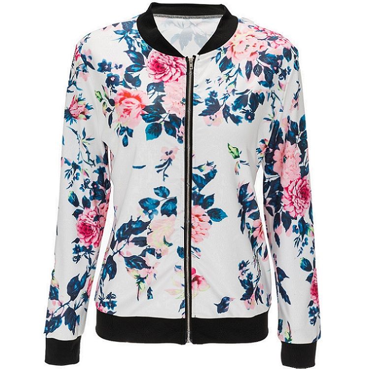 white flower jacket